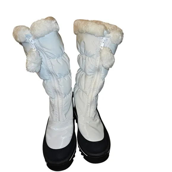 PAJAR Tegan Faux Fur-Trim Snow Boots SIZE 38