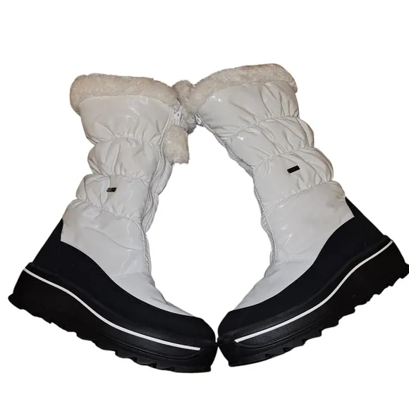 PAJAR Tegan Faux Fur-Trim Snow Boots SIZE 38
