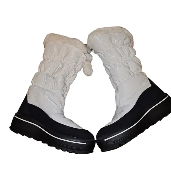 PAJAR Tegan Faux Fur-Trim Snow Boots SIZE 38