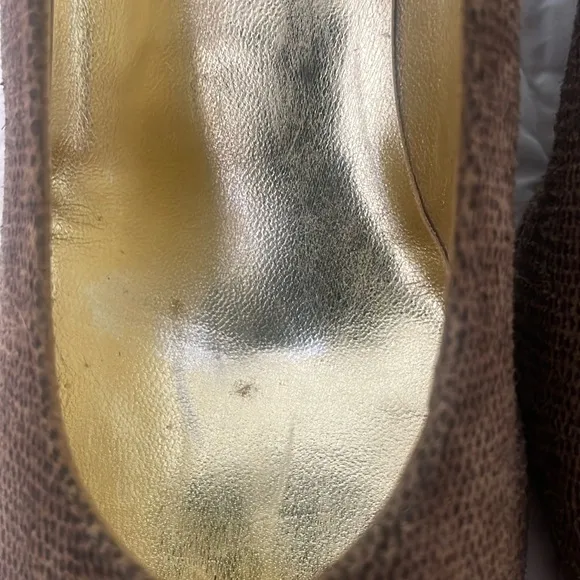 Pancaldi | vintage  Italian Brown Suede Leather Short Heel Shoes. 8M. Excellent