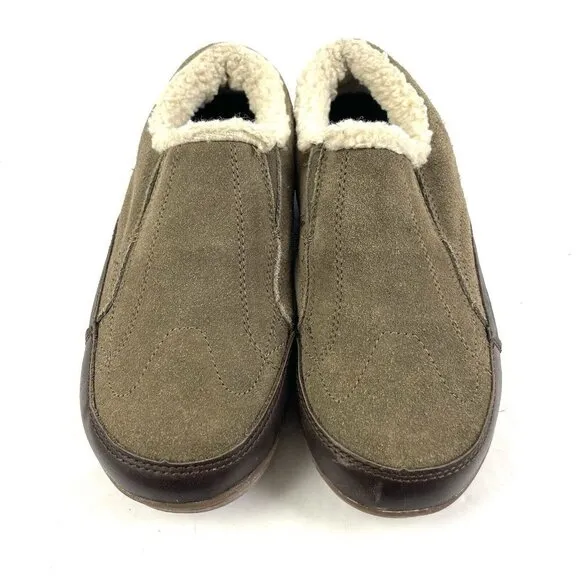Patagonia Canteen Shoes 7.5 Brown Suede Shearling Lined Slipper Womens 38.5
