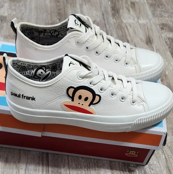 Paul Frank Vulky Women's Low White  Lace Sneakers Shoes Size 6