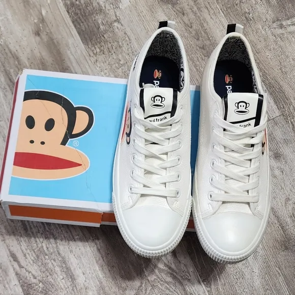 Paul Frank Vulky Women's Low White  Lace Sneakers Shoes Size 6