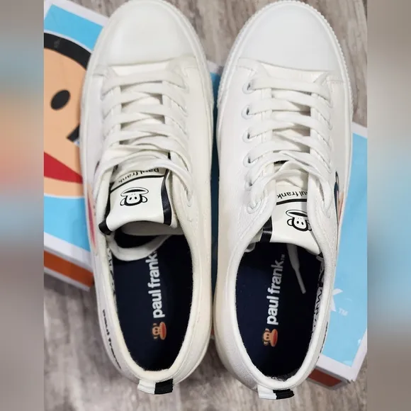 Paul Frank Vulky Women's Low White  Lace Sneakers Shoes Size 6