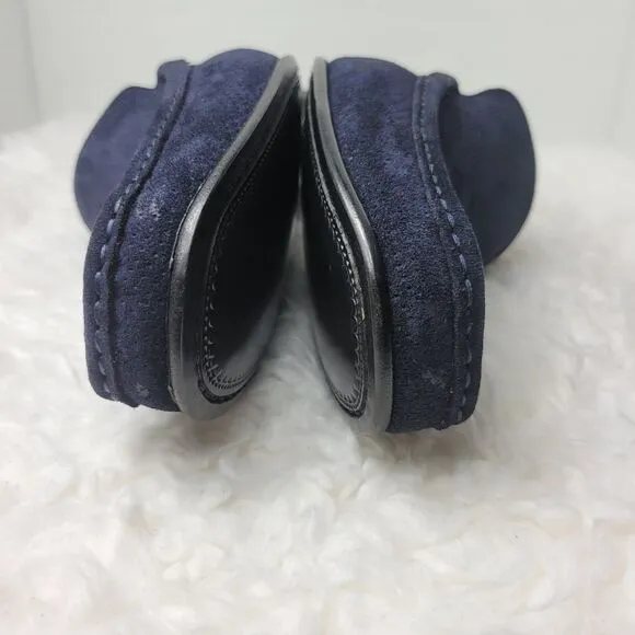 Paul Fredrick Men's Penny Loafer Size 11  Blue Navy Suede Slip On Shoes