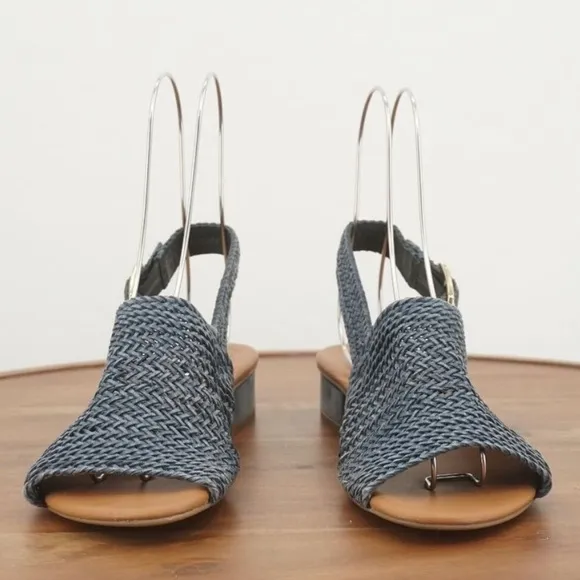 PAUL GREEN Helena Sandal in Indigo Blue Woven Womens Size 4.5 US 7 Comfort Shoes