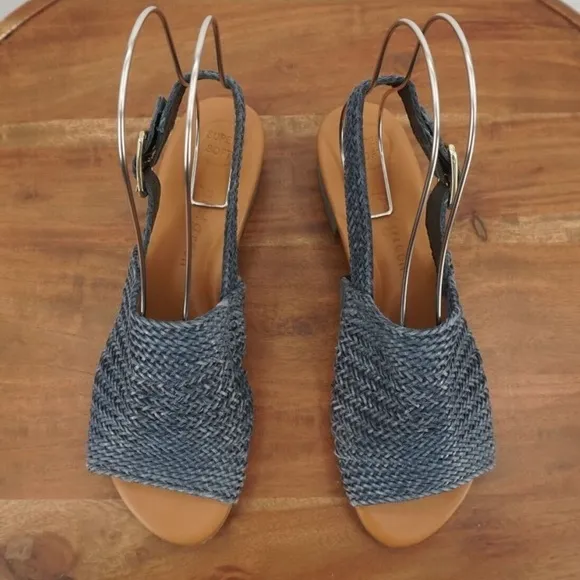 PAUL GREEN Helena Sandal in Indigo Blue Woven Womens Size 4.5 US 7 Comfort Shoes