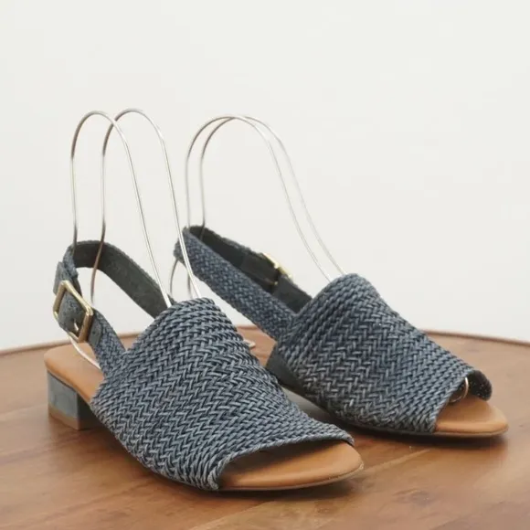 PAUL GREEN Helena Sandal in Indigo Blue Woven Womens Size 4.5 US 7 Comfort Shoes