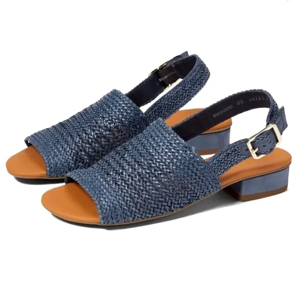 PAUL GREEN Helena Sandal in Indigo Blue Woven Womens Size 4.5 US 7 Comfort Shoes
