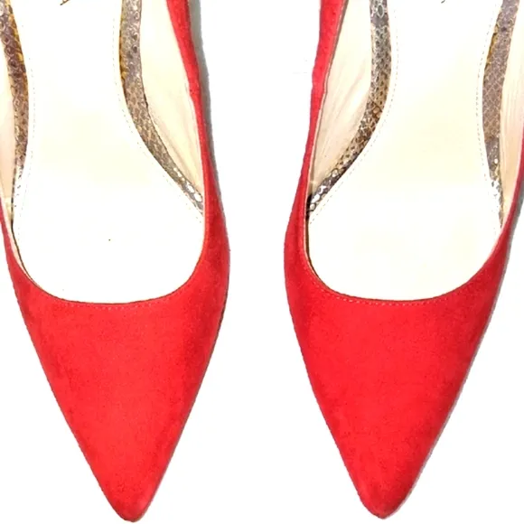 Pelle Moda Women's Red Suede Heels