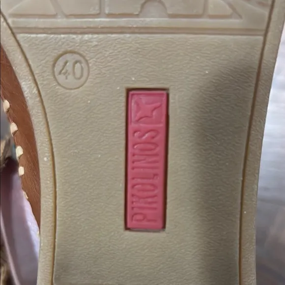 Pikolinos Blue and Brown Leather Sandals size 40