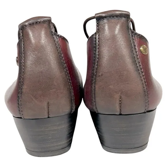 Pikolinos Gandia Leather Slip On Shoes in Garnet/Olmo Size 10 (41)