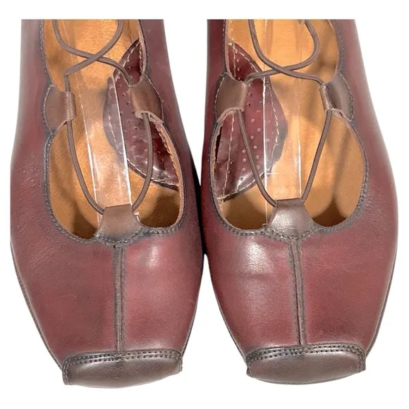 Pikolinos Gandia Leather Slip On Shoes in Garnet/Olmo Size 10 (41)