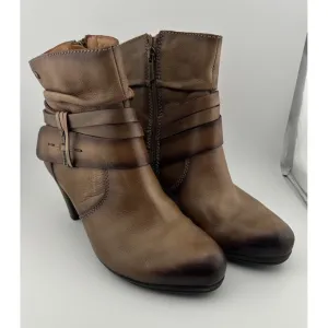 PIKOLINOS Shoes Verona 829-9834 Wood Leather Ankle Boot Bootie's Size: 5/36