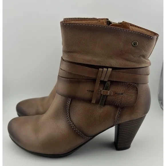 PIKOLINOS Shoes Verona 829-9834 Wood Leather Ankle Boot Bootie's Size: 5/36