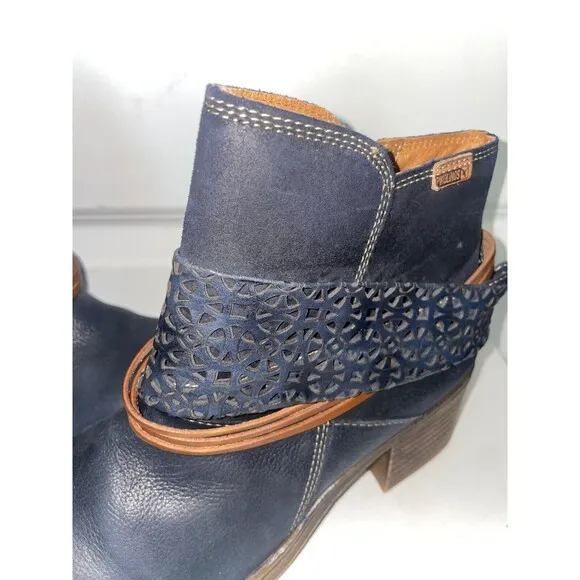 Pikolinos Women’s Lyon Ankle Boots size 39/8 Genuine Leather Western Boho