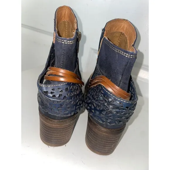 Pikolinos Women’s Lyon Ankle Boots size 39/8 Genuine Leather Western Boho