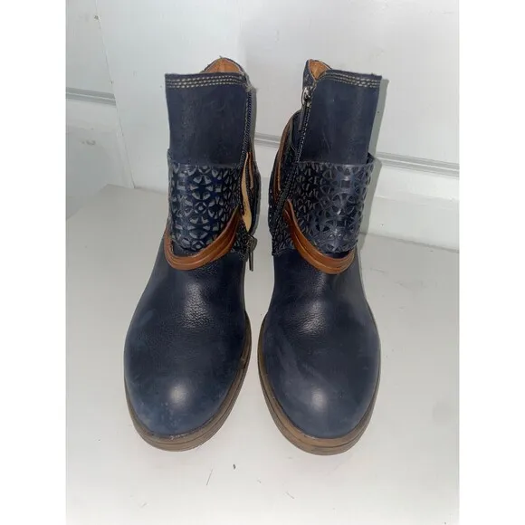 Pikolinos Women’s Lyon Ankle Boots size 39/8 Genuine Leather Western Boho