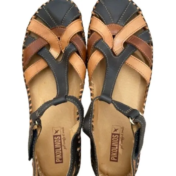 Pikolinos Worn Once Women's Puerto Vallarta Leather Sandals Size 38/US 7.5-8