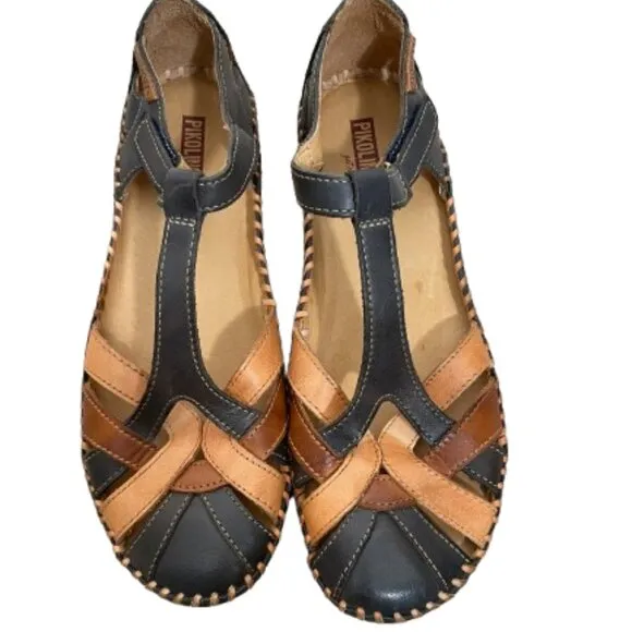 Pikolinos Worn Once Women's Puerto Vallarta Leather Sandals Size 38/US 7.5-8