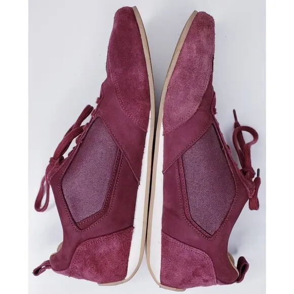 PILOTI Endurance Suede Driving Shoes Sneakers Men's Size 11 Burgundy in VGUC