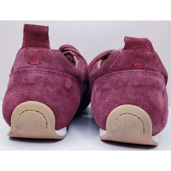 PILOTI Endurance Suede Driving Shoes Sneakers Men's Size 11 Burgundy in VGUC