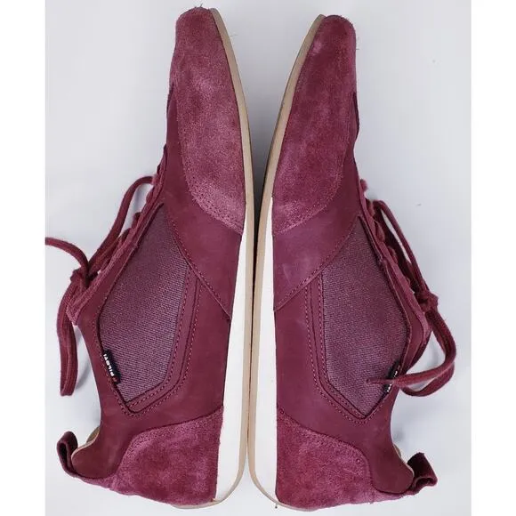 PILOTI Endurance Suede Driving Shoes Sneakers Men's Size 11 Burgundy in VGUC