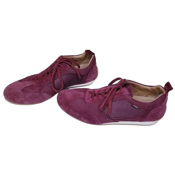 PILOTI Endurance Suede Driving Shoes Sneakers Men's Size 11 Burgundy in VGUC
