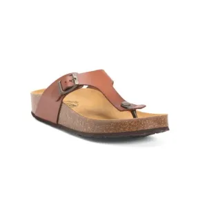 PLAKTON Camel Made In Spain Leather Bolero Comfort Footbed Sandals