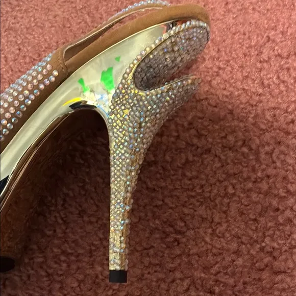 Pleaser Day &amp; Night Gold and Silver Women's Slingback Heels