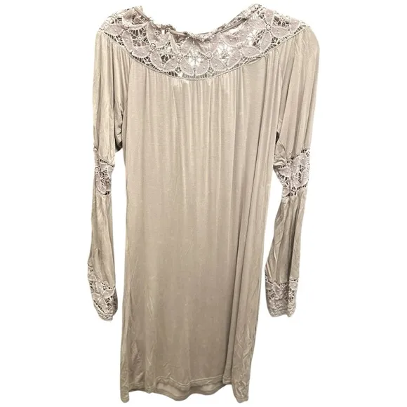 POL Mauve Blush Lagenlook Embroidered Lace Mini Dress - Size Small! 🌸
