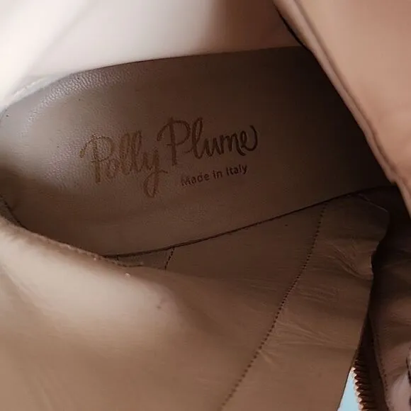Polly Plume Crushed Blue Velvet and Leather Boots