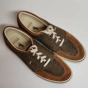 Polo by Ralph Lauren brown pony embroidered oxford-style boat shoes sz 11 mens