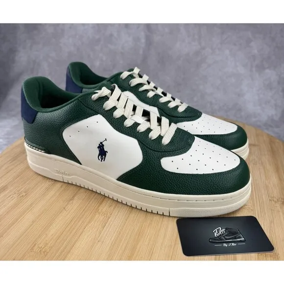 Polo Ralph Lauren Masters CRT-SK-LTL Men's SZ 11.5 Green Leather Casual Shoes
