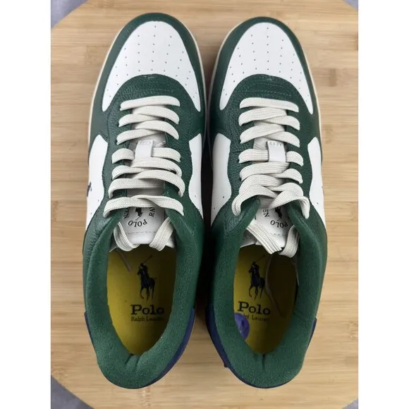 Polo Ralph Lauren Masters CRT-SK-LTL Men's SZ 11.5 Green Leather Casual Shoes