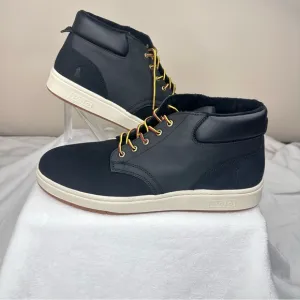 Polo Ralph Lauren Shrunken Sneaker Boots Men's Black Nubuck Ankle Size 12 NWOB