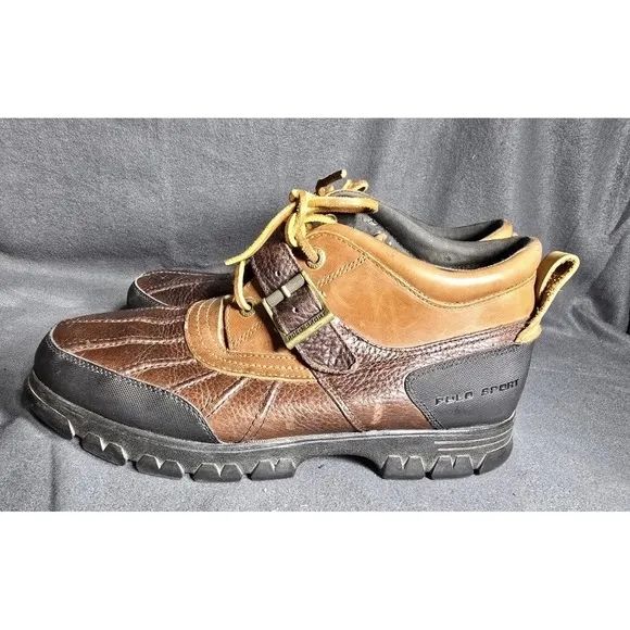 Polo Sport Ralph Lauren Brown Ranger Ankle Combat Boots Duck  Men's Size 12D