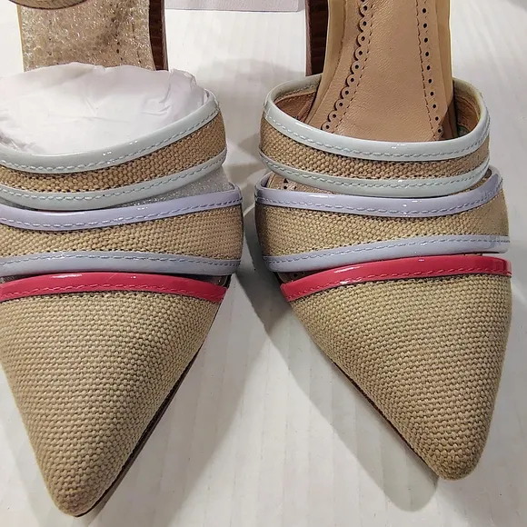 Pour La Victoire Beige and Pink Women's Heels
