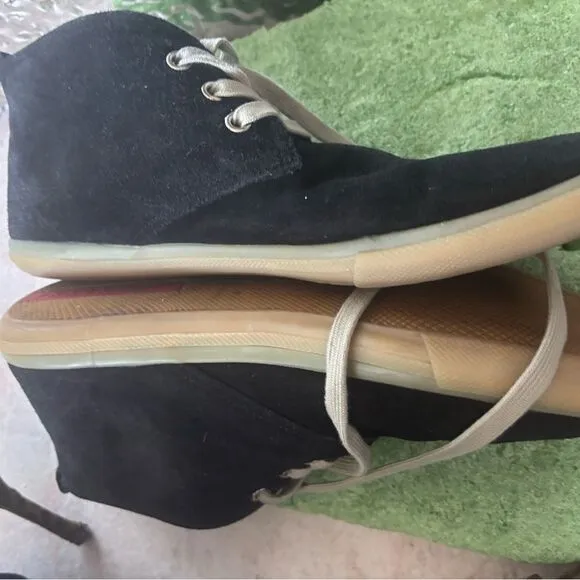 PRADA Suede Sneakers DARK loafer ankle boots wallabees LEATHER lace SHOES y2k