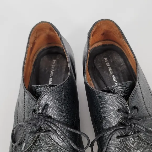 PS Paul Smith Men's Leo Leather Plain Derby Shoes Size EUR 42 Black