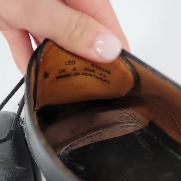 PS Paul Smith Men's Leo Leather Plain Derby Shoes Size EUR 42 Black