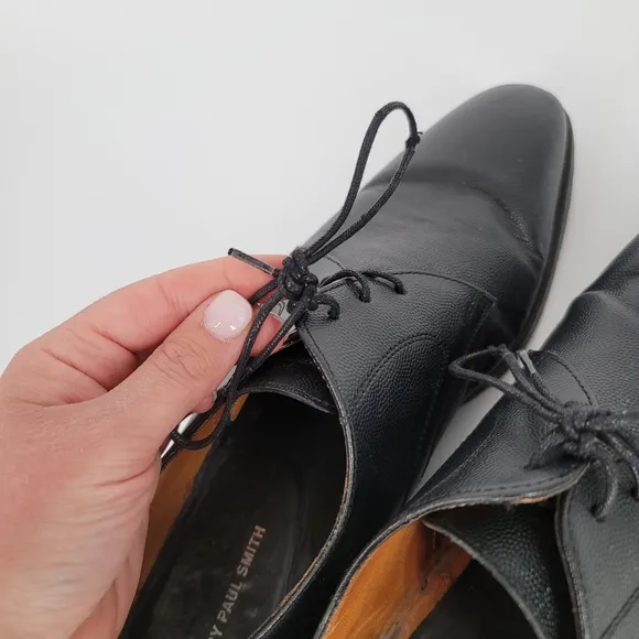 PS Paul Smith Men's Leo Leather Plain Derby Shoes Size EUR 42 Black