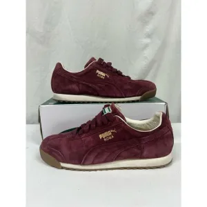 Puma 10.5 Roma Distressed Cabernet Deep Red Suede Sneaker Shoe 363286-02