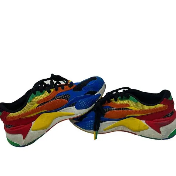 Puma RS-X3 RUBIKS Palace Blue Red Rubiks Cube Fashion Sneaker Shoes Kids 6.5C