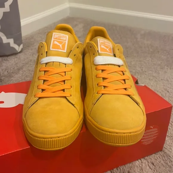 Puma Suede Classics shoes sneakers new 356568 47 gold fusion team gold men’s