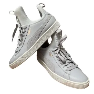Puma - WOMENS BASKET FIERCE SHOES LEATHER SNEAKERS BLUE GRAY SZ 8 US