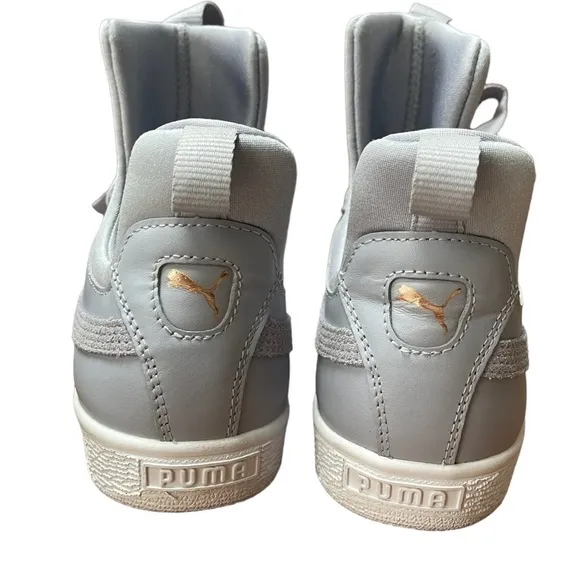 Puma - WOMENS BASKET FIERCE SHOES LEATHER SNEAKERS BLUE GRAY SZ 8 US