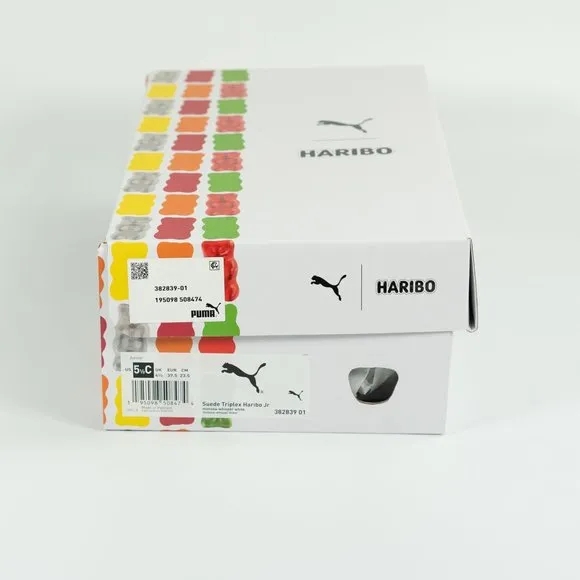 Puma x Haribo Youth Suede Triplex 'Mimosa-Whisper White' 382839-01 size 5 - 7 C