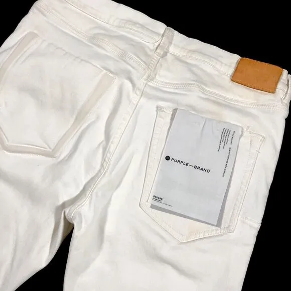 PURPLE BRAND P001 GREY FOUR POCKET DESTROY Distressed Jeans size 36x34 B34