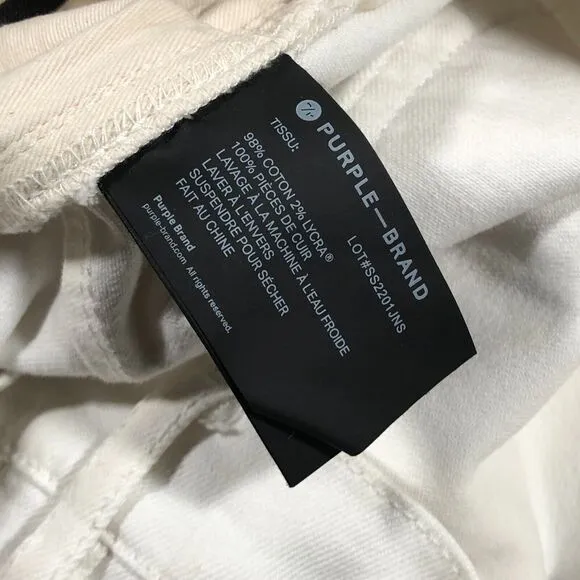 PURPLE BRAND P001 GREY FOUR POCKET DESTROY Distressed Jeans size 36x34 B34